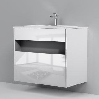 Тумба под раковину Am.Pm Func 80 M8FFUX0801WG подвесная Белая глянцевая